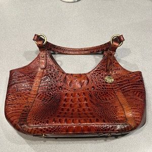 Brahmin Vintage Brown Reptile Purse